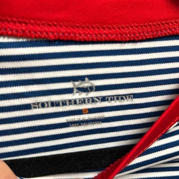 Southern Tide Men’s Blue LIBERTY STRIPE PERFORMANCE TEE SHIRT Size S - Picture 7 of 8